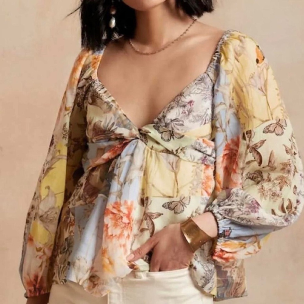 Banana Republic Multicolor Floral Blouse
